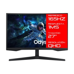 Monitor Gamer Curvo SAMSUNG Odyssey 27 G5 165Hz 1Ms QHd 1440p Panel VA FreeSync Hdmi Dp Compatible Vesa 75x75