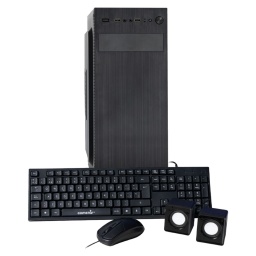 Combo Gabinete COMSTAR GCOCS-CCSHEXIH con fuente de poder 550W Mid Tower Teclado Mouse y Parlantes