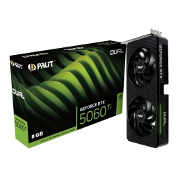 Tarjeta De Video PALIT RTX 5060Ti 8Gb Gddr7 Dual Fanes Hdmi Dp Nvidia GeForce Pci-e 5.0 128bits