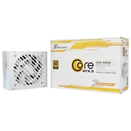 Fuente De Poder ATX 3.1 SEASONIC RCore 850w 80 Plus Gold Gx-850 Full Modular PCI-e 5.1 SRP-CGX851 Blanco