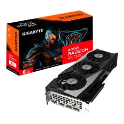 Tarjeta De Video GIGABYTE AMD RX7600 8Gb Gddr6 Gaming Oc  3 Fanes Hdmi Dp Pci-e 4.0 128 Bits DirectX OpenGL