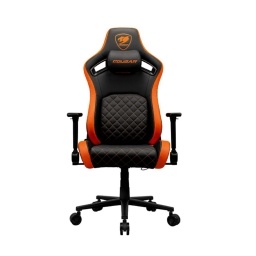 Silla Gamer COUGAR Defender Orange Regulable 155 Grados Soporta Hasta 120kg Material Cuero Sintetico