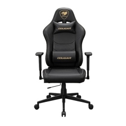 Silla Gamer COUGAR Prime Gold Regulable 115 Grados Soporta Hasta 120kg Material Cuero Sintetico