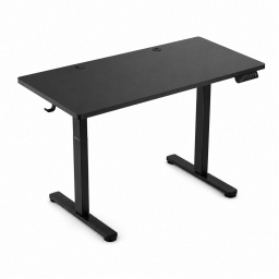 Escritorio Gamer Elevable HUZARO HZ-HERO 8.1 Negro 1.20 x 0.60 mts Guia Cables Soporte de Auriculares
