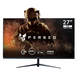 Monitor Gamer PERSEO 27 HERMES 2K 200hz 1ms Panel Ips 2k Qhd FreeSync Hdmi Dp Compatible Con Vesa 100x100 Parlantes