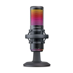 Micr�fono Gamer SOLARMAX LSM98B USB-C RGB Condensador Streaming