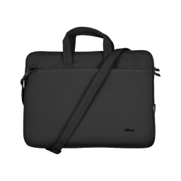 Bolso Malet�n TRUST 16 Bologna Eco Para Notebook Tablet Poli�ster Reciclado Bolsillos Cierre Cremallera