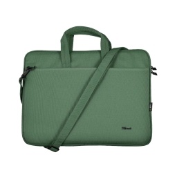 Bolso Malet�n TRUST 16 Bologna Eco Para Notebook Tablet Poli�ster Reciclado Bolsillos Cierre Cremallera