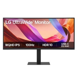 Monitor LG 34 34U650A-B Curvo Ultrawide Panel IPS 100Hz 5ms Wqhd Hdmi Display Port Usb-c Compatible Vesa 100x100