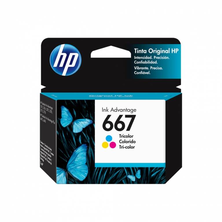 Cartucho De Tinta Original Hp 667 Tricolor Ink Advantage Hasta 100 paginas