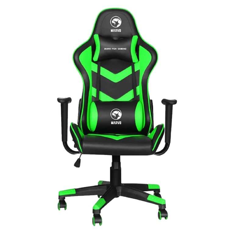 Silla Gamer MARVO SCORPION Soporta Hasta 150kg Regulable Ergonomica Reclinable 180 Grados Almohadones
