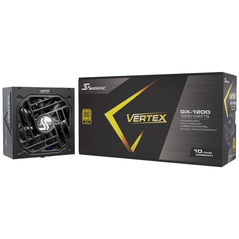Fuente De Poder ATX 3.1 SEASONIC Vertex 1200w 80 Plus Gold Gx-1200 Full Modular PCI-e 5.1 12122GXAFS