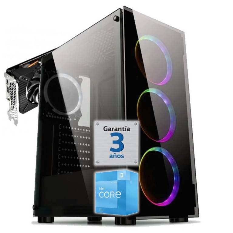 PC Gamer Intel Core i3 14100f Video Rtx 3050 6Gb RAM 16Gb Ddr5 Ssd Nvme 1Tb Wifi Bt Hdmi Dp Windows 11 64bit