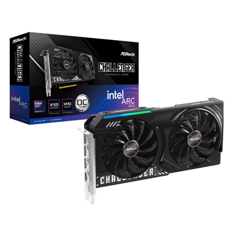 Tarjeta De Video ASROCK INTEL B570 ARC 10Gb Gddr6 Challenger Oc Hdmi Dp 160bit Pci-e 4.0 DirectX OpenGL