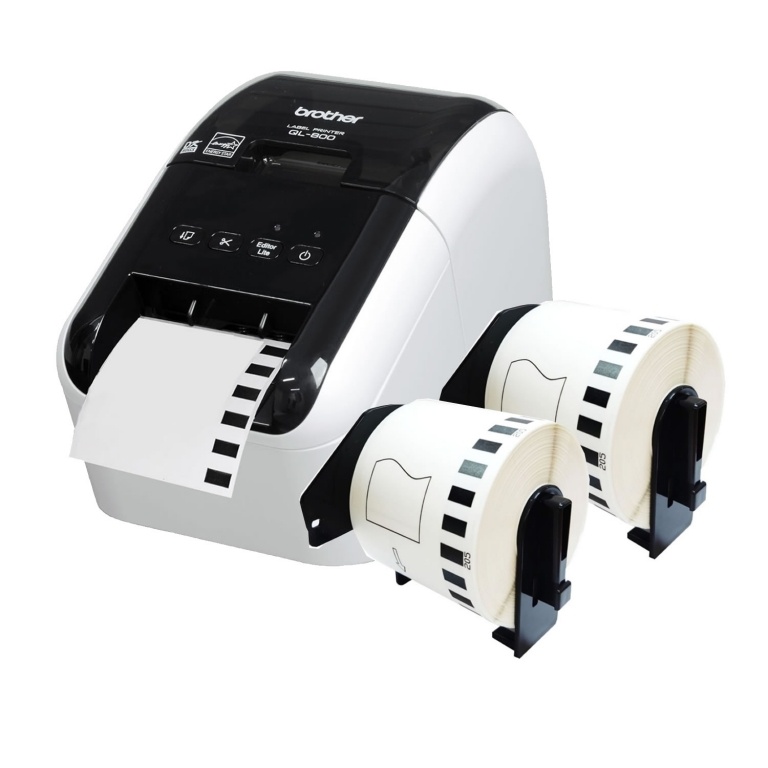 Impresora Etiquetas BROTHER QL-800 Usb + 2 Rollos Etiquetas DK-22205