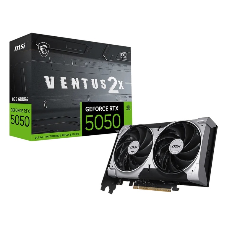 Tarjeta De Video MSI RTX 5050 8Gb VENTUS Gddr6 OC Edition x2 Fanes Hdmi Dp