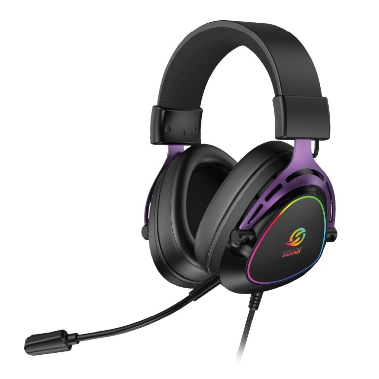 Auricular Gamer SOLARMAX GHS59V RGB Hi-Fi con Micr�fono\n PC y Consolas Violeta