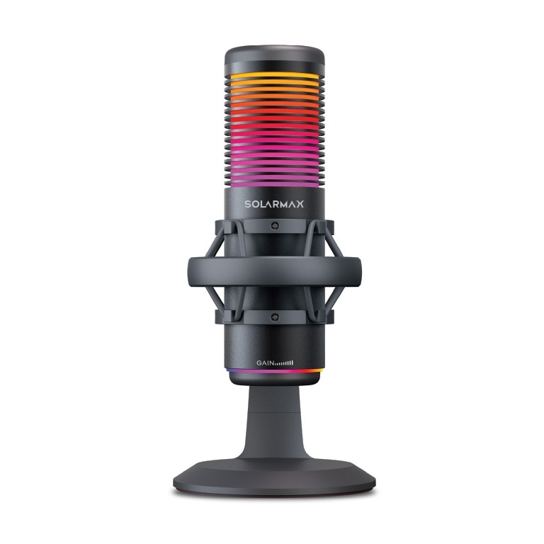 Micr�fono Gamer SOLARMAX LSM98B USB-C RGB Condensador Streaming