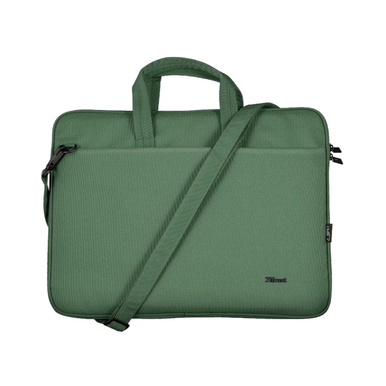 Bolso Malet�n TRUST 16 Bologna Eco Para Notebook Tablet Poli�ster Reciclado Bolsillos Cierre Cremallera