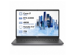Notebook DELL Precision 7760 Intel Core I7 11850H - RTX A3000 6G - 48Gb - 1Tb - Pantalla 17.3 FHD IPS - Windows 11 Pro