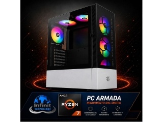 PC Gamer AMD Ryzen 7 5700 - Video A580 ARC 8GB - RAM 16Gb - SSD NVMe 512Gb - Wifi + Bluetooth - Windows 11