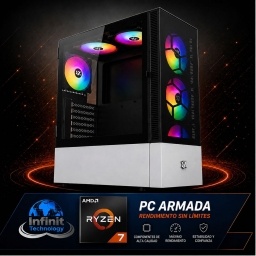 PC Gamer AMD Ryzen 7 5700 - Video A580 ARC 8GB - RAM 16Gb - SSD NVMe 512Gb - Wifi + Bluetooth - Windows 11